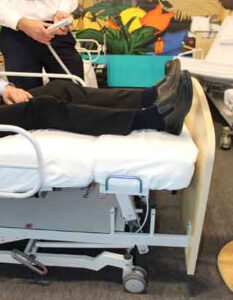 feet on adjustable bed