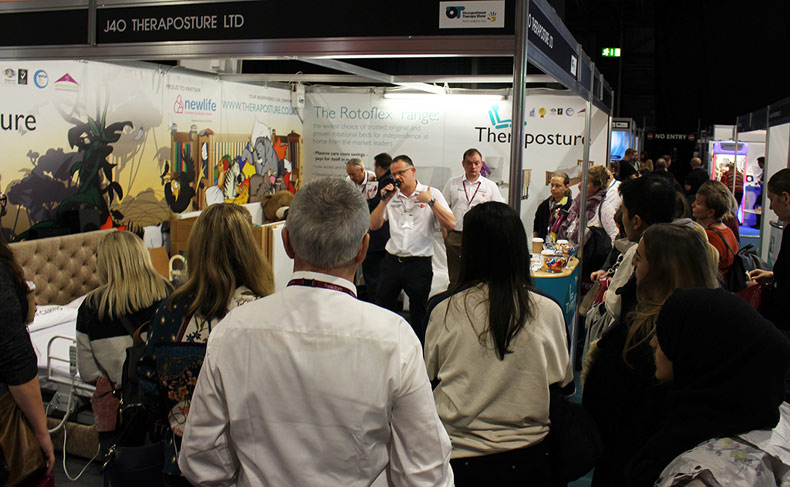 live seminar on Theraposture exhibition stand