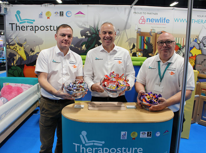 Theraposture team with chocolates