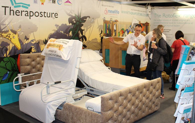 Upholstered adjustable rotating bed